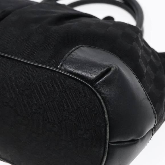 GUCCI GG Canvas Hand Bag 2way Black Gold 247902 Auth 91392 - Picture 15 of 16